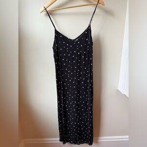 REFORMATION Star Slip Dress Black Whimsigoth Celestial Midi Ethereal Y2K S‎